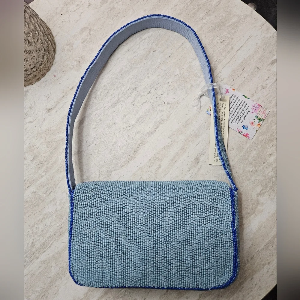NWT Viral Handcrafted in India Sardine 🐟 Fish Beaded Shoulder Bag - Picture 6 of 8